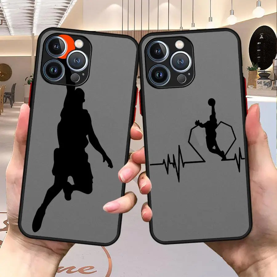 Sport Love Basketball Texture Phone Case for iPhone 15 ProMax SE 11 Pro 16s 14 Pro 13 12