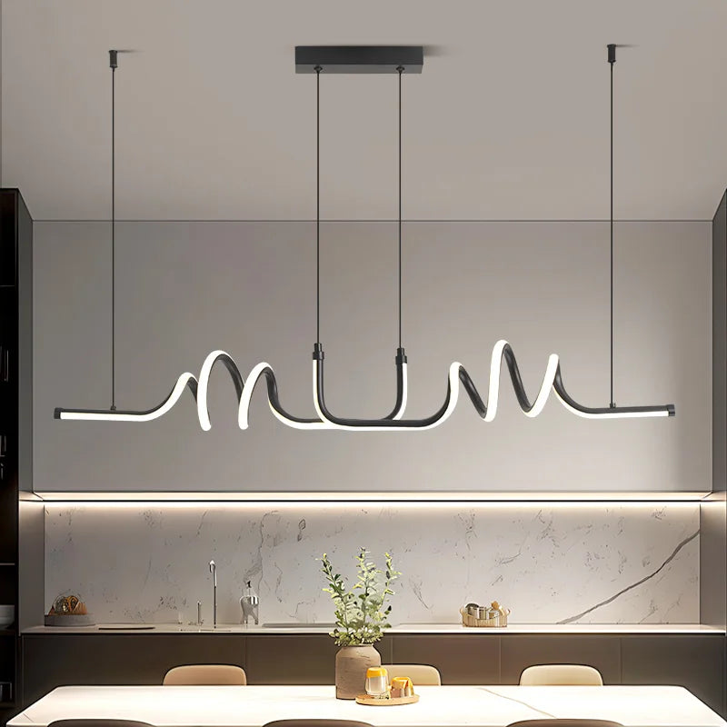 Modern Black LED Pendant Light Home Fixture