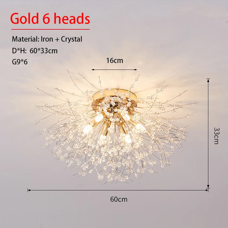 Dandelion Crystal Chandelier Nordic Modern