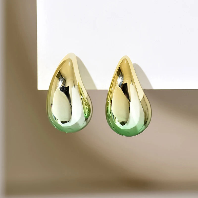 Gradient Colorful Waterdrop Drop Earrings