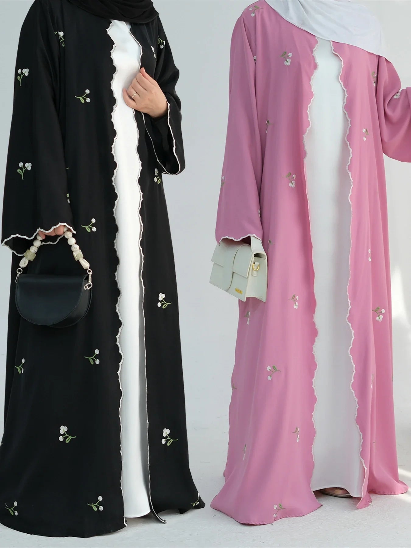 Muslim Abaya for Women Embroidery Cardigan Dresses Abayas