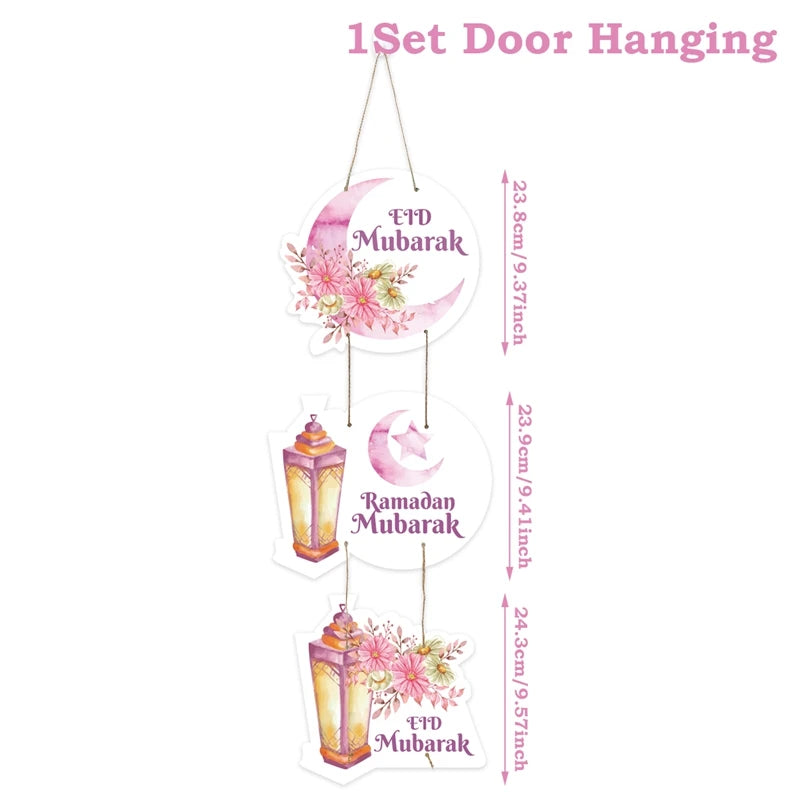 EID Mubarak Decorations Door Hanging Ramadan Decor 2025