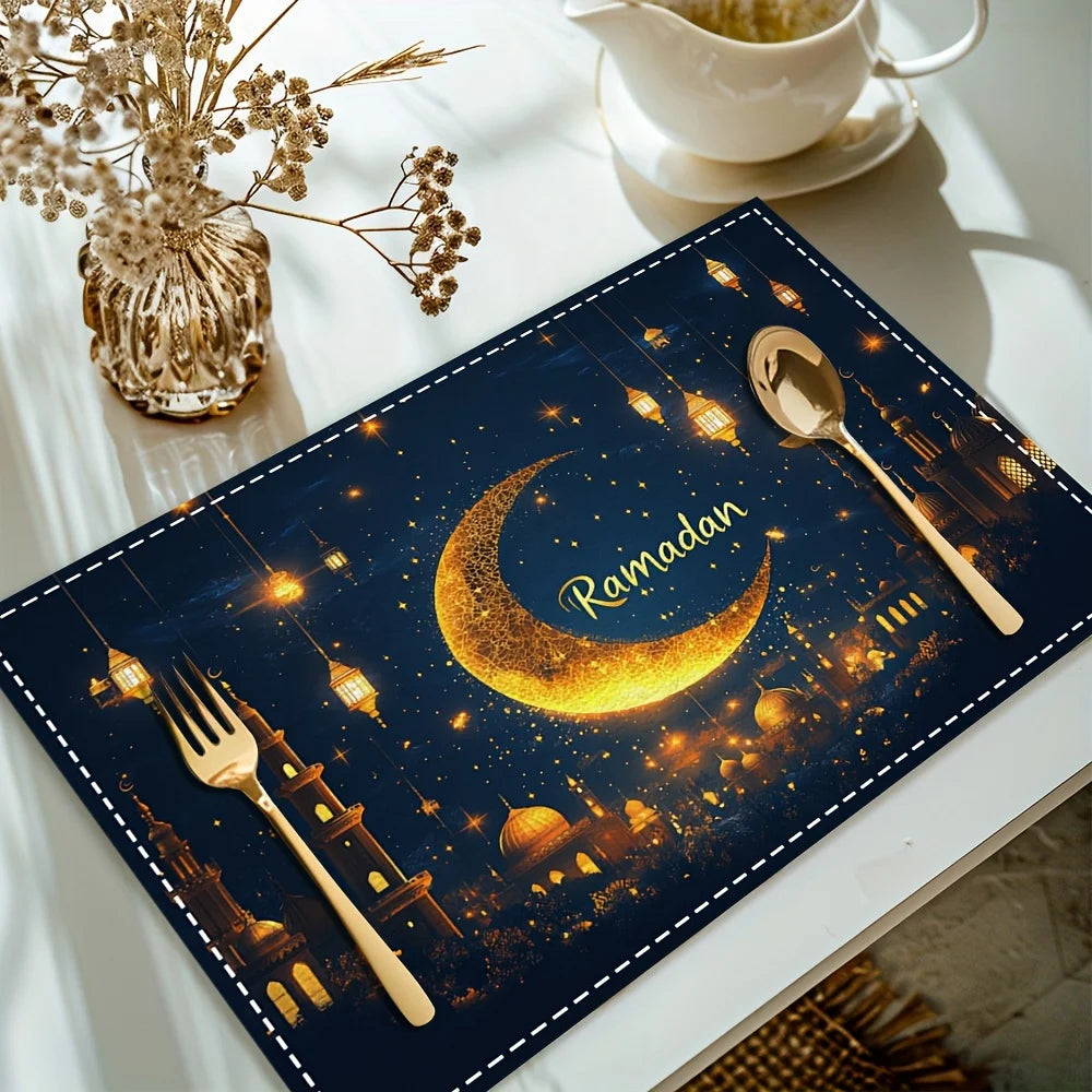 1PC Washable Polyester Ramadan Placemats