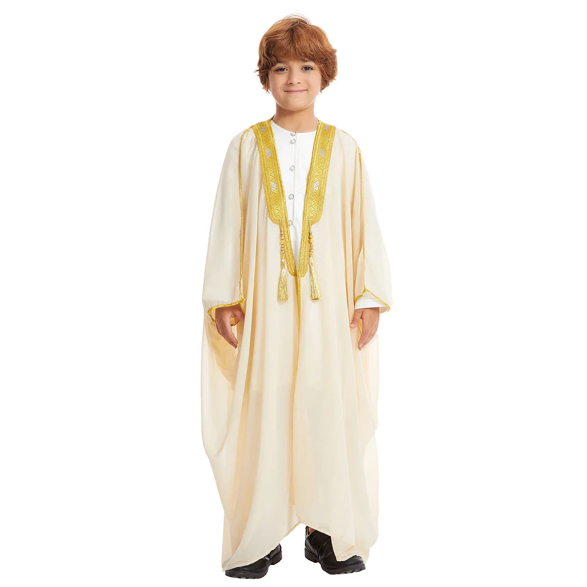 New 2025  Kids Boys Clothes Abaya Caftan Robes Islamic