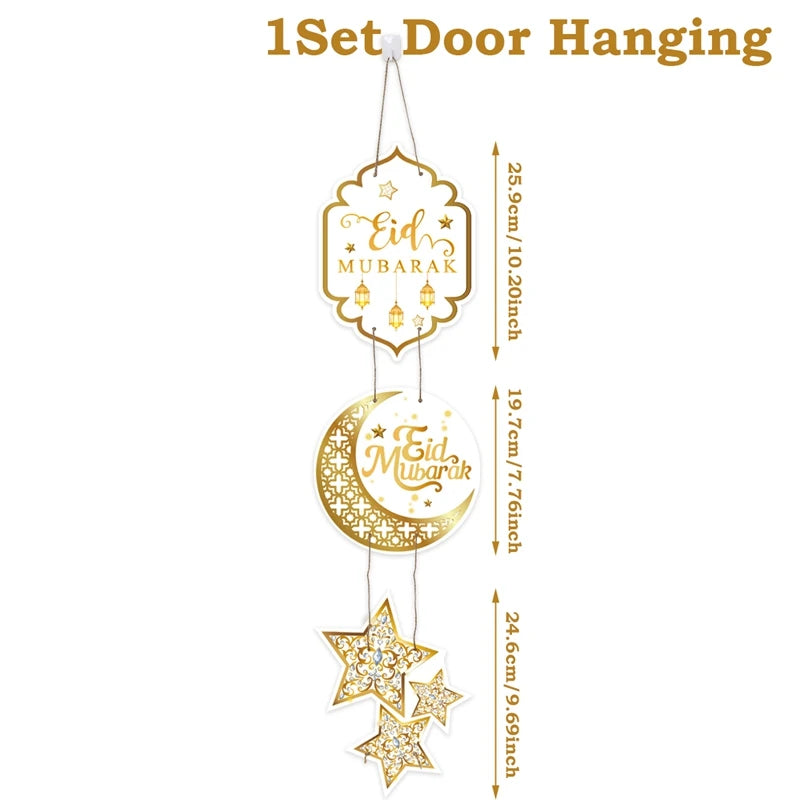 EID Mubarak Decorations Door Hanging Ramadan Decor 2025