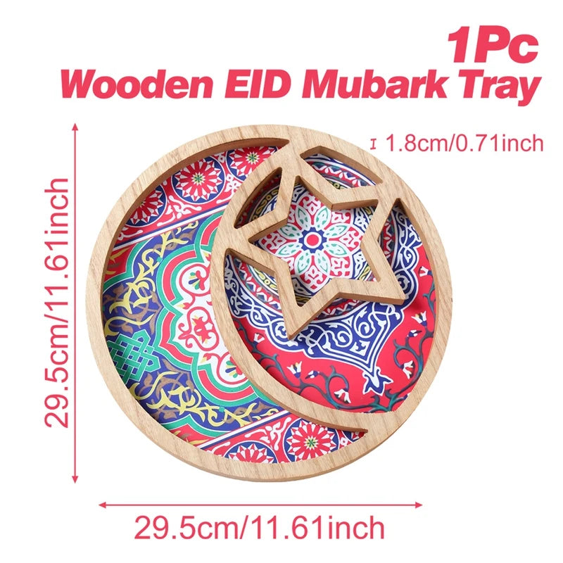 Wooden Pendant EID Mubarak 2025 Ramadan Decoration