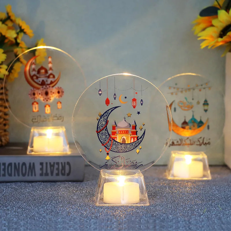 Ramadan Home Decorations 2025 LED Candle Night Light Ornaments