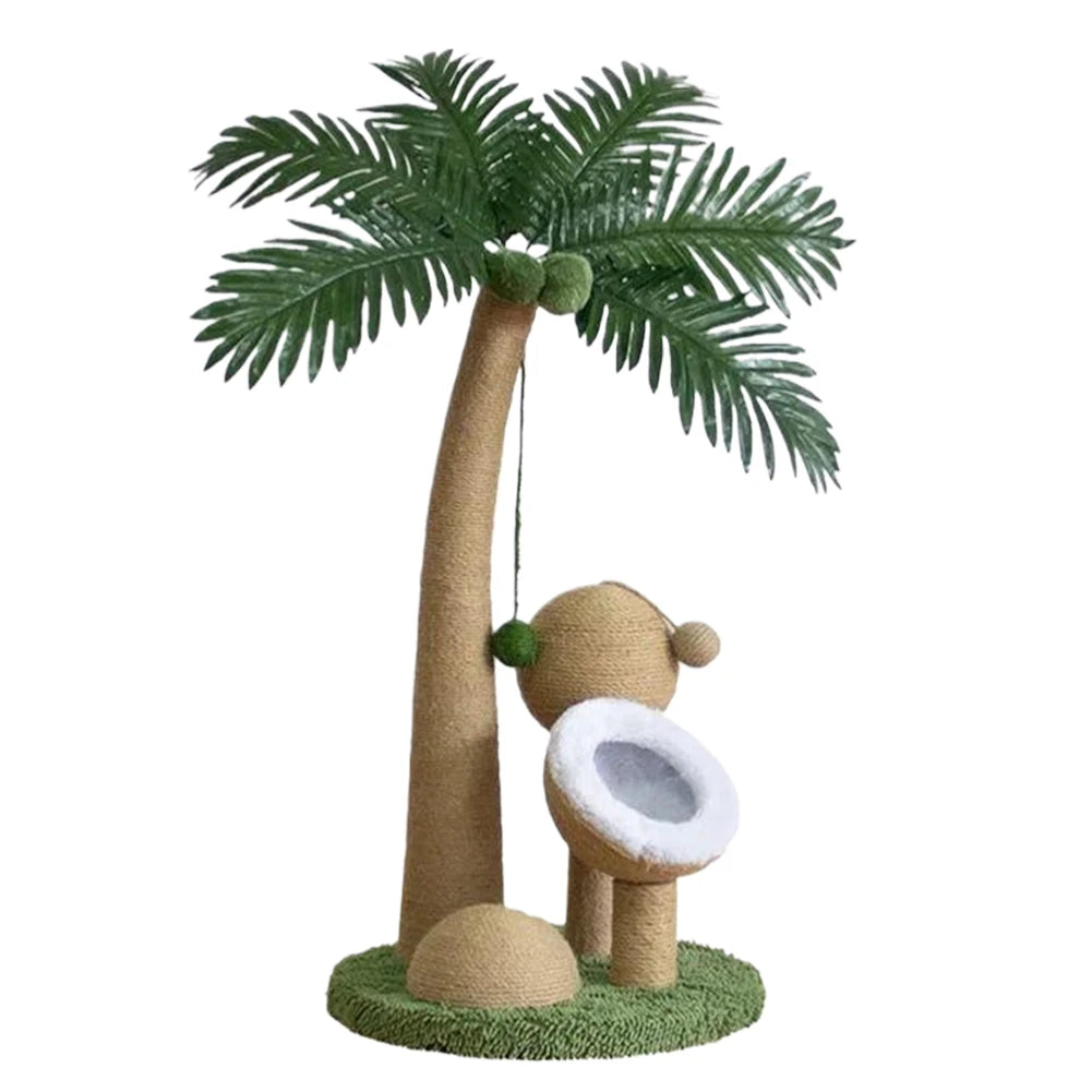 Coconut Tree Cat Claw Sharpener Pole