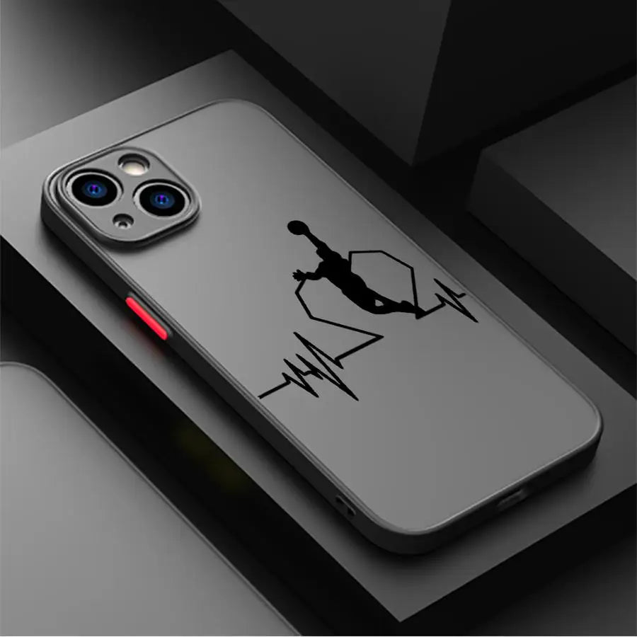 Sport Love Basketball Texture Phone Case for iPhone 15 ProMax SE 11 Pro 16s 14 Pro 13 12