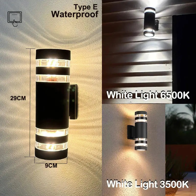 Outdoor Wall Light Waterproof Double head